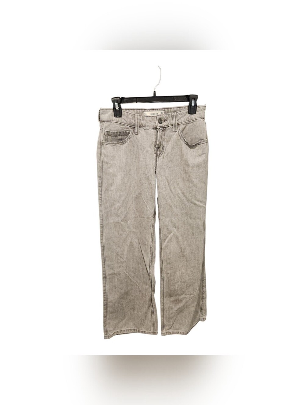Hollister Low Rise  Baggy Jeans Charcoal Gray Size 0 Short Grunge Streetwear